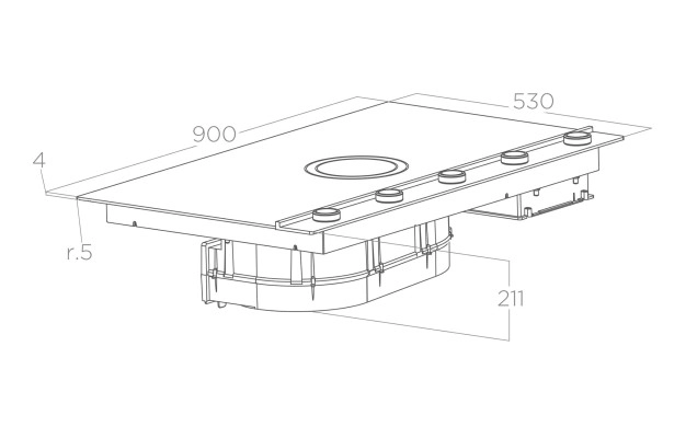 Аспириращ плот Elica NikolaTesla Unplugged BL/A/90